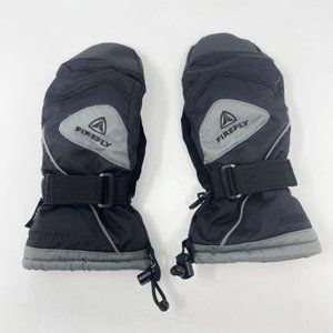 Firefly Kids XL Ski Snowboard Mittens 3M Thinsulate Black Gray